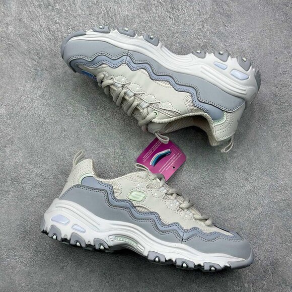 Grass Gray Skechers Dlites Retro Sports Dad Shoes main image 8